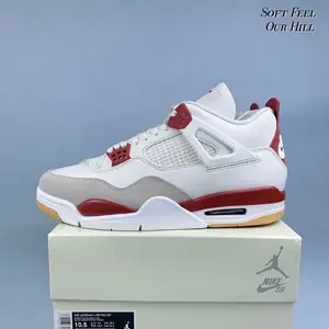 Varsity Red school team white and red fashionable classic sports shoes, outdoor running shoes, comfortable basketball shoes