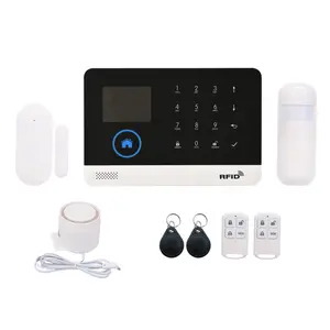 433MHz Wireless WIFI + GSM Auto-dial Alarm Security System with LCD Display, PIR Motion Sensor, Door Sensor, and Phone APP Remote Control