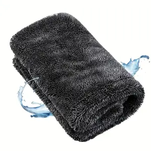 Super Absorbent Car Drying Towel, Ultra Soft Microfiber Reuseable Black Color Drying Towel For Cars Trucks SUV