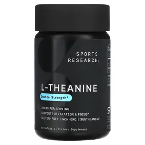 Sports Research L-Theanine, 200 mg, 60 Softgels