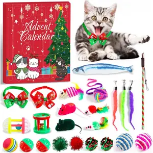 Cat Advent Calendar 2025, 24 Days Cat Toy Countdown Calendar Christmas Toys for Kitten with Catnip Toys, Mice, Xmas Gifts for Cat Lovers