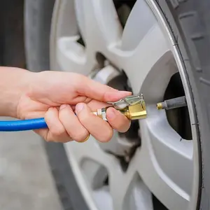 Car Tire Air Chuck, Locking Tire Inflation Chuck with Clip, Tire Repair & Fitting Tool for Inflator Pressure Gauge Compressor
