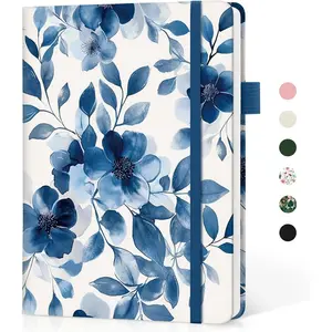 Blank Journal Notebook for Women & Men, Hardcover Leather Journal for Writing, Sketch Book, A5 Plain Paper Notebook for Drawing & Sketching, , Perfect for Office School Home Supplies, Watercolor Petal