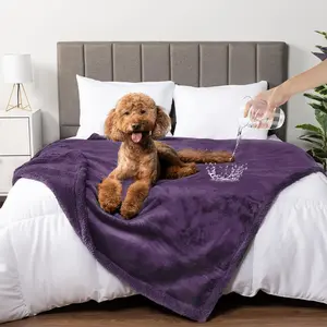 Solid Color Waterproof Blanket, Soft Cozy Blanket, Soft Warm Blanket, Soft Comfortable Thick Mattress Blanket, Cool Bedroom Bedding Supplies for Home Office Travel