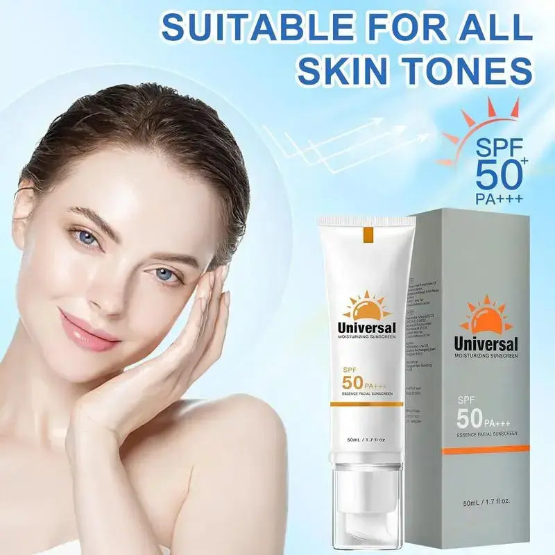 Broad Spectrum SPF50+ Facial Sunscreen & Sun Care, Travel Size, Additive-Free, Hydrating, Non-Greasy, Sweat-Resistant, Skin-Friendly, Complexion-Evening High SPF50+ Daily Outdoor Protection for Most Skin Types