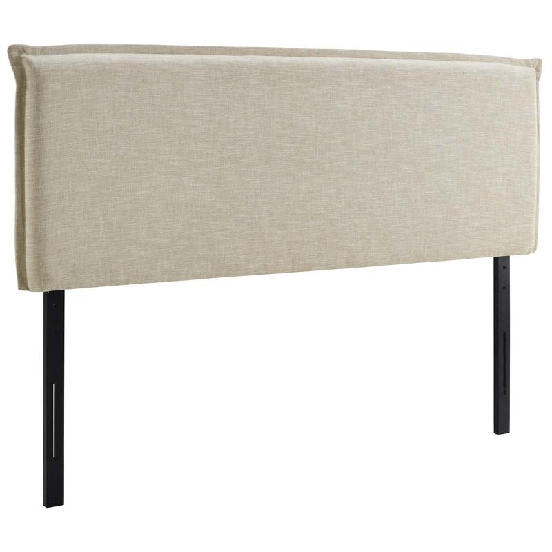 Modway Camille Queen Upholstered Fabric Headboard in Beige