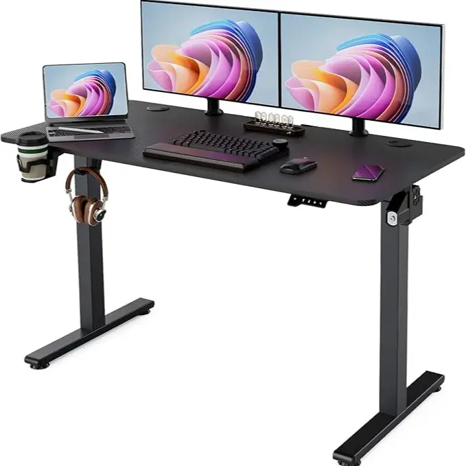 Standing Desk - 48*24inchStand up Desk with Splice Board, Electric Height Adjustable Desk power fe zibo affordable diningtable modern easy assembly wr