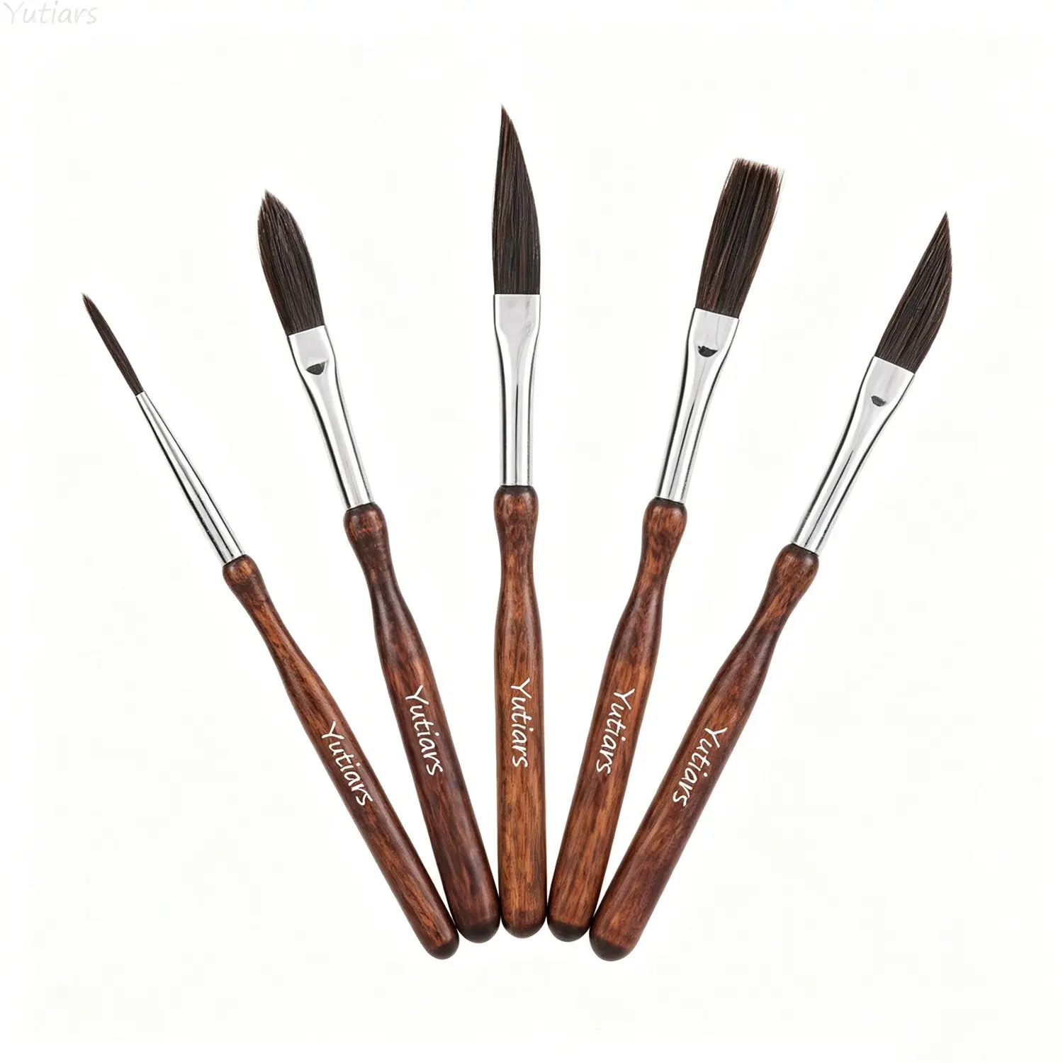 5Pcs Mini Fine Line Detail Brushes Set Portable High Accuracy Pinstriping Paint Brushes for Model Making Car Line Art Work