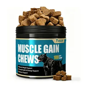 100 Tabs-22-in-1 Muscle Builder Chewable Tablets for Dogs - Puppy & Dog Vitamins, Supplements for Muscle Gain & Growth - Canine Multivitamins Essentials for All Breeds & Ages