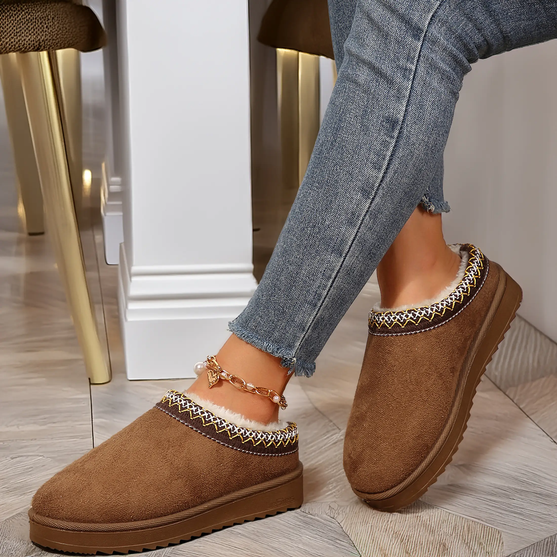 House Slippers for Women Lining Fuzzy Slippers Women Memory Foam Women Shoes House Shoes for Women Cozy Fluffy Slippers