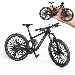 1pc New Alloy Mountain Bike Model, Realistic Downhill Road Bicycle Toy, Party Gift, Birthday Present, Easter Small Gift