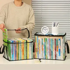1count Heavy-Duty Transparent Storage Box with Flip Lid - Large Rectangular Organizer Box, Space-Saving Stackable Design, Suitable for Books, Clothing, Office, Home, Travel - Durable Plastic Storage Container for Household Organization, Storage Box