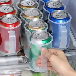 1pc Clear 4-Grid Portable Soda Can Storage Box - Organize Kitchen Countertops, Cabinets, and Refrigerator - Food-Safe, Compact, and Versatile Kitchen Organizer and Storage Solution