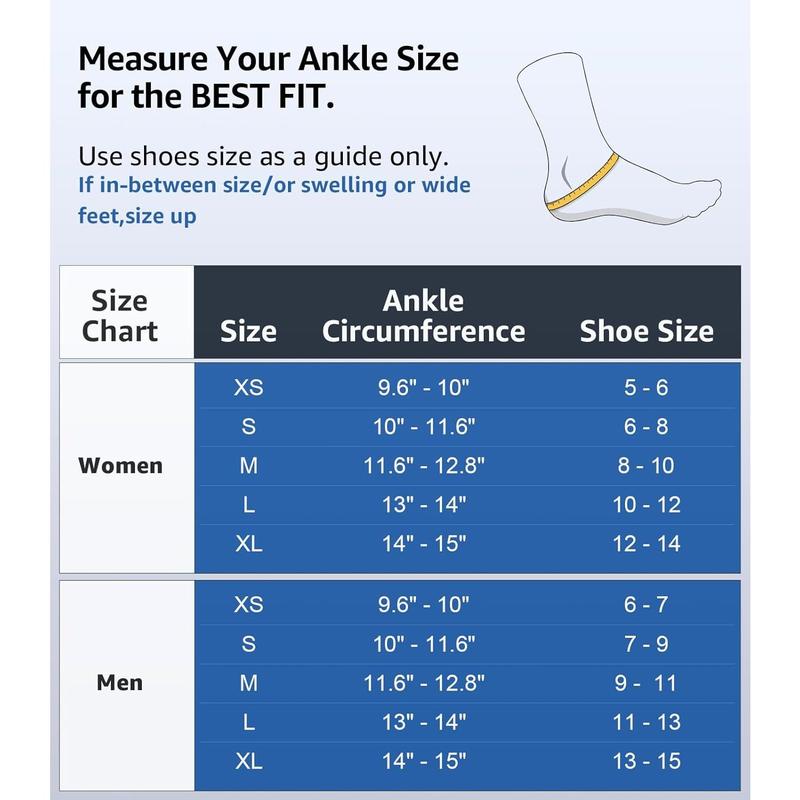 Slim-Fit Ankle Brace for Sprained Ankle, Velcro Lace Up Ankle Support for Women Men With 2 Auto-Shaped Pads, Air Fabric Cool Ankle Stabilizer for Injury Recover, Running,Sports, M(12"-13")