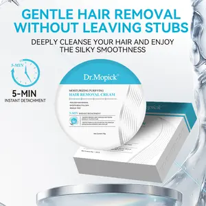 Dr.Mopick Korean 5-Minute Painless Hair Removal Cream, Gentle No-Stub Depilatory for Smooth Silky Skin, Fast Hair Remover for Body & Intimate Areas,