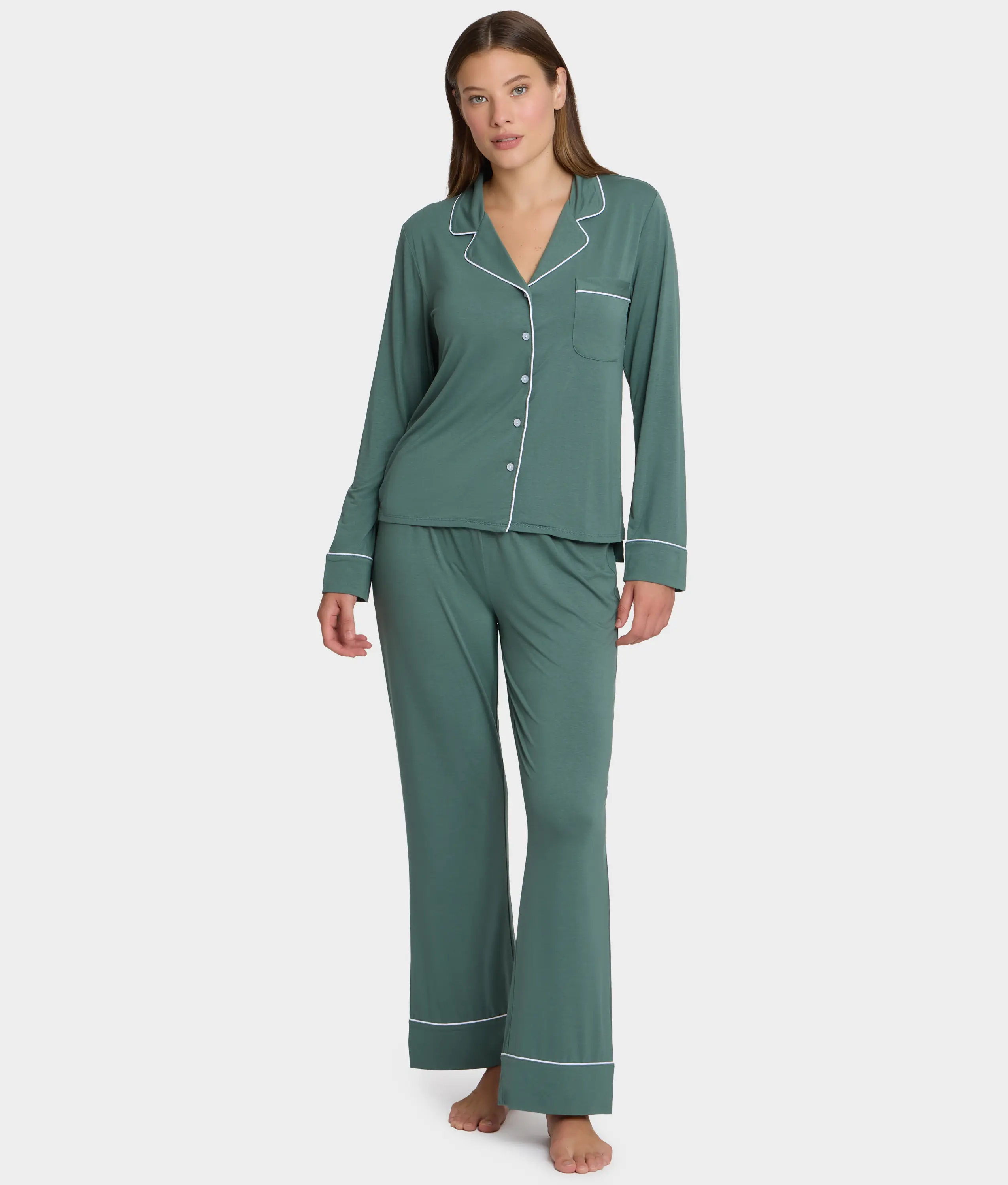 The Cooling Piped Pajama Set The Cooling Piped Pajama Set
