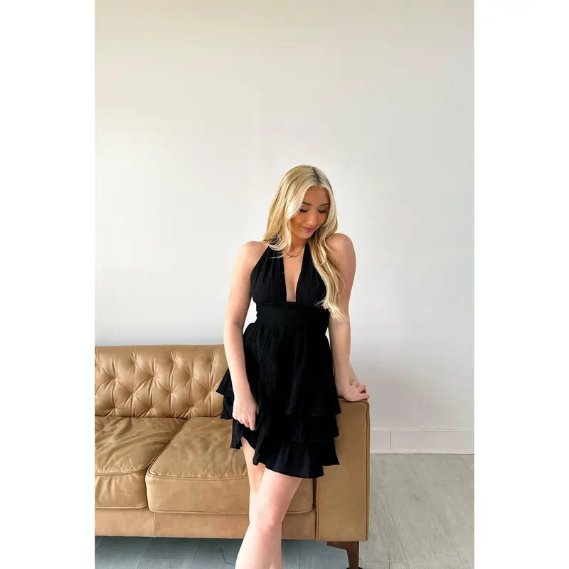 Blue dress pippa halter - TikTok Shop