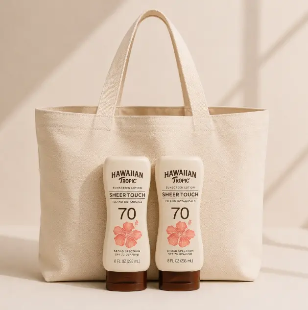 Hawaiian Tropic Sheer Touch Lotion Sunscreen SPF 70, 8 Fl Oz