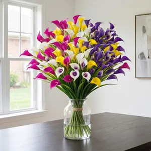 8 Bundles Artificial Calla Lilies – Lifelike, UV-Resistant, Fade-Proof Fake Flowers for Indoor & Outdoor Pots, Perfect for Home, Patio, Porch, or Garden