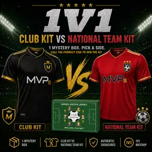 (1v1) Signed Soccer Jersey (Club Kit vs. National Team Kit) – MVPs | Signed Jersey with Certificate of Authenticity