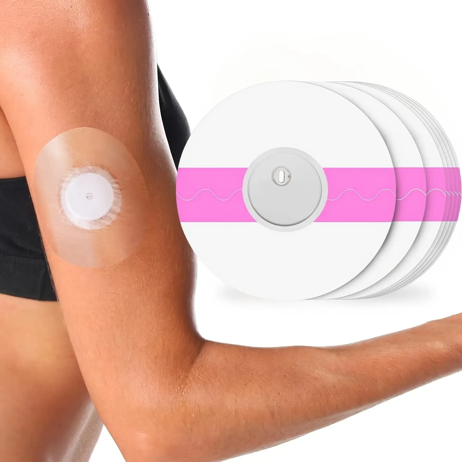 Freestyle Libre Sensor Cover, Latex-Free Adhesive Patch Design for Libre 2, Enhanced Durability, Durable & Secure Fit (pack of 25 Pcs) Supplies, Aid