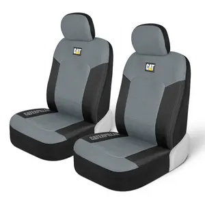 CAT Gray & Black Seat Covers For Cars, Trucks, & SUV - Set of (2) MeshFlex Car Seat Cover Front Seat Protectors - Airbag Compatible Seat Covers for SUV Interior Covers & Seat Cover Accessories
