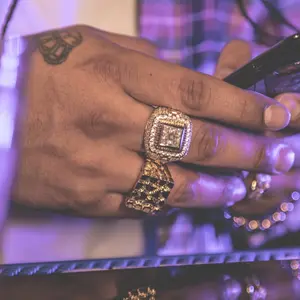 Gold Plated Championship Ring - 18K Gold, Elegant Design, High-Quality Finish