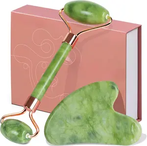 Gua Sha & Jade Roller Facial Tools Face Roller and Gua Sha Set for Puffiness and Redness Reducing Skin Care Routine, Self Care Gift for Men Women Comfort