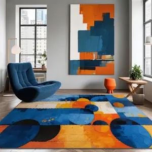 Velvet soft and comfortable patterned printed carpet, suitable for multiple scenarios, available in various sizes, soft and non-shedding, Modern Abstract Rug, Modern Geometric Rug, Home Decor Rugs, Boho Graphic Rug, Contemporary Rugs