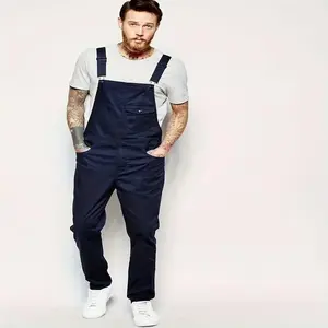 Slim Fit Denim Overalls for Men with Pockets, Polyester Stretch Fabric Formal Casual  baggy  linen Menswear Suits Motocross Black Sleeveless