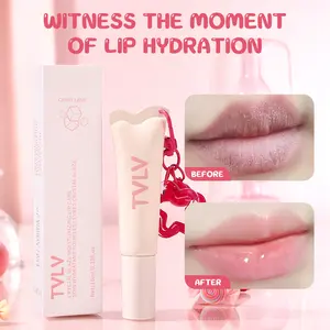 Crystal Glaze Moisturizing Lip Care, Non-Greasy Hydrating Lip Oil Balm, 4 Fruity Flavors for Daily & Night Use