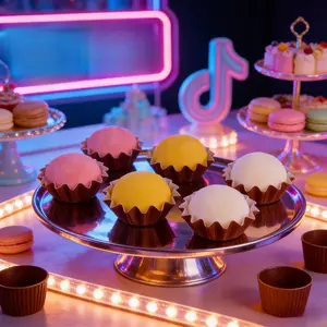 SICANDAENHK Make your dessert spread stunning with these 100 brown flared cupcake liners!Premium oil-proof baking paper cups keep treats neat and fresh, great for muffins, cream rolls and party pastries, disposable convenient for home bakers