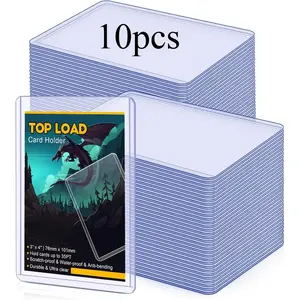 3x4 Inch Card Sleeves, 10/20pcs Top Load High Capacity Cards, 35pt Baseball Card Protector Hard Plastic, Sports Card Holder for Collectors, Trading Card Toploaders