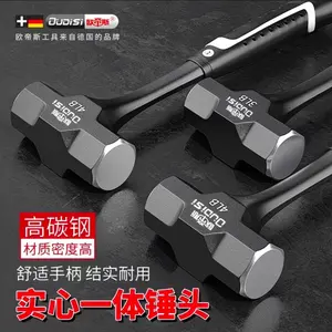 OUDISI Octagonal Hammer, 2/3/4 lb High-Carbon Steel 1-Piece Construction Tool, Non-Slip Handle, Rust-Resistant for Indoor/Outdoor Use, One Piece
