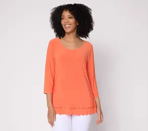 Attitudes by Renee Fit and Flare Layered Top