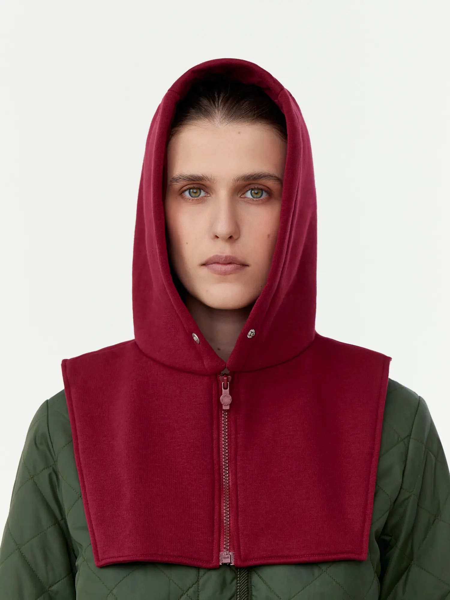 Cotton Balaclava Hood in Red