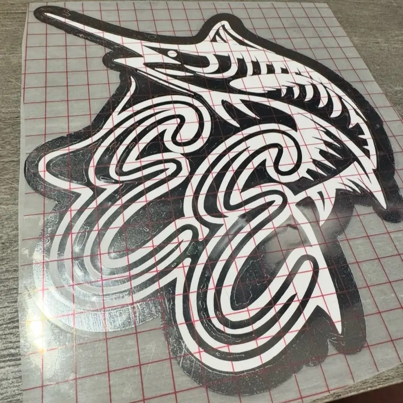 Custom fish Vinyl Decal for Trucks