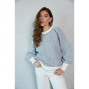 Ramona Ditsy Argyle Sweater