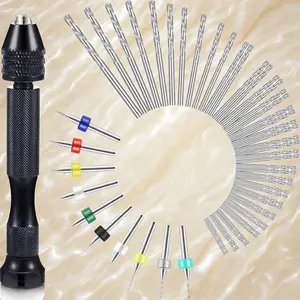57-Piece Micro Drill Bit Set for DIY Crafts, 0.1-1mm Twist Drills & PCB Cutting Bits, Precision Tools for Resin Jewelry Making, Polymer Clay & Miniature Projects, Durable Random Color Drill Bits repair  tools