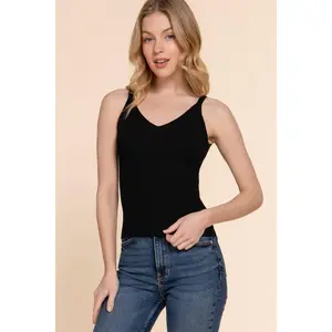 Double V-neck Cami Spring Sweater