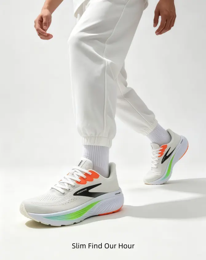 Ivory Multicolor Casual Jogging Shoes, Fine Breathable Perforated Textile Upper, Stable Arch Support Footwear for City Running & Outdoor Leisure Workout