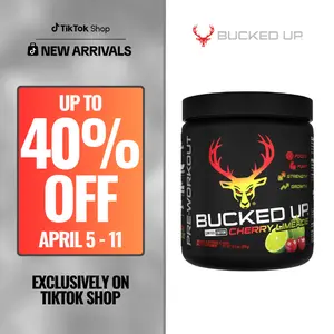 Bucked Up Original Formula Pre-Workout [30 Servings] Supplement for Serious Athletes with 200mg Caffeine per Serving Peach Pomegranate Flavor