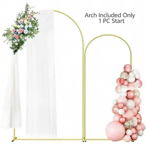 Elegant Multi-size Golden Arch Stand Heavy Duty Metal Frame Versatile Backdrop Decor for Wedding Birthday Anniversary Outdoor Indoor Party Events