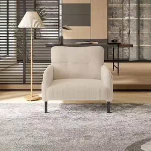 corduroy fabric, comfortable monochrome single person wide seat , suitable for living rooms and bedrooms Accent  Wingback chairs