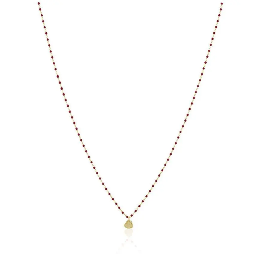 Elsa Mini Heart Necklace Red