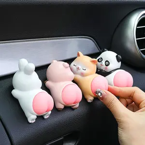 Cute and Bouncy Car Decor: Viral Cartoon Character Plush Toy-Stress-Relief Animal Ornament for the Dashboard mini gifts
