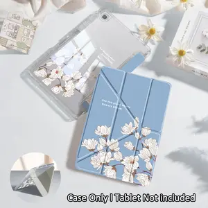 Case for Samsung Galaxy Tab Y-Fold Double-Sided Printed Pattern,for A8 10.5inch,A9+/A9Plus/S7/S8/S9/S9FE/S10FE 11inch,A9 8.7inch,S6 lite 10.4inch,S7+/S7FE/S8+/S9+/S9FE+/S10+ 12.4inch, Tri-Fold Support,with Pen Slot, Protective Cover, Tablet Cover