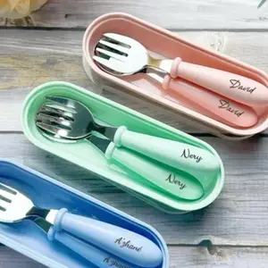 Customized toddler tableware set w/case