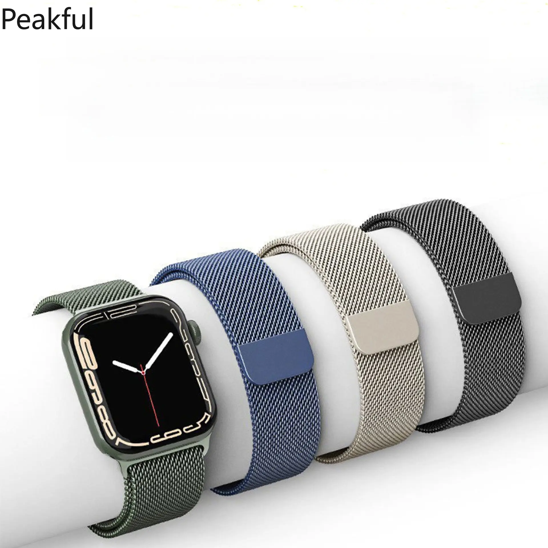 Applicable to Apple Milanese Watch Strap AppleWatch S10/9/8 Metal Magnetic iWatch Strap