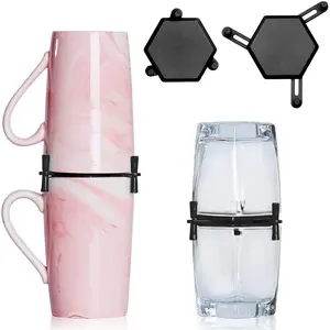 1PC Stackable Coffee Cup Holder Anti Slip And Adjustable Kitchen Cup Storage Rack Suitable For Cabinets And Storage Cabinets